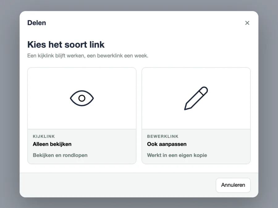 Delen met een link